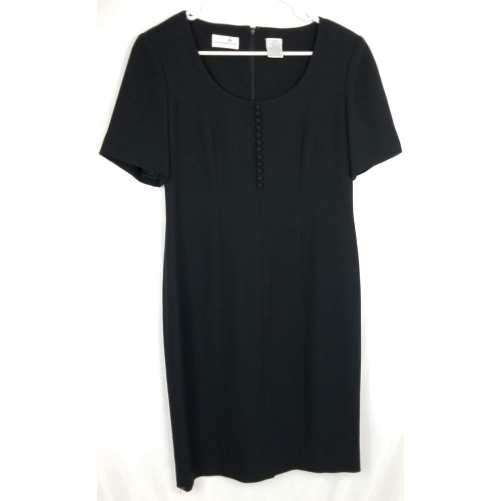 Liz Claiborne Black Dress With Button Front Detail
